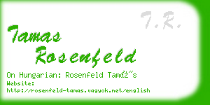 tamas rosenfeld business card